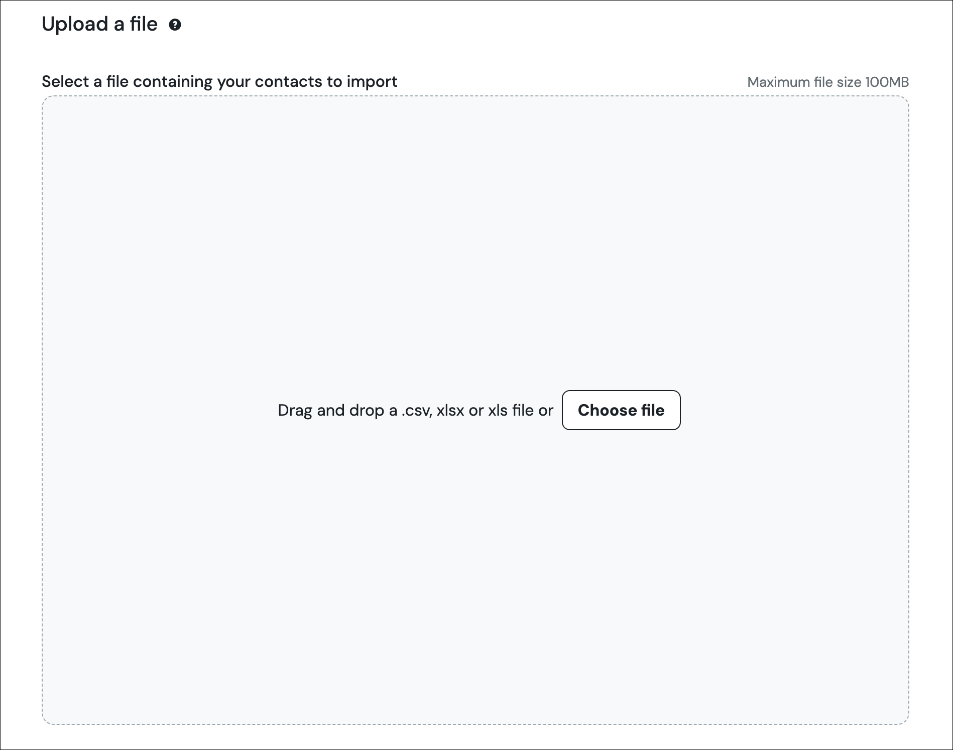 Upload file drag and drop screenshot